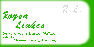 rozsa linkes business card